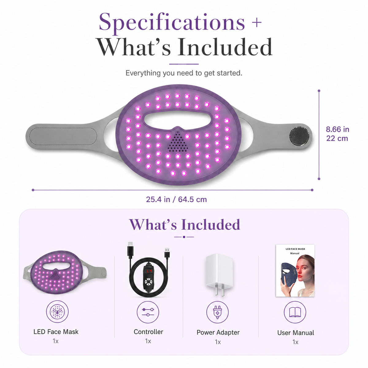 LED Red Light Therapy Face Mask,